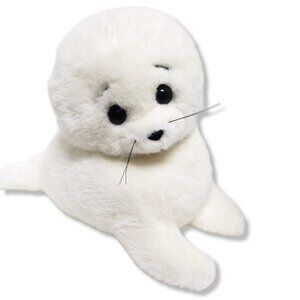 VTG TY Classic White Seal MISTY Plush Stuffed Animal Style #7400 RARE 1990 10"